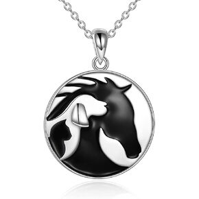 YAFEINI Horse Necklace Girls Pendant 925 Sterling Silver Pendant Pony Necklace Jewelry Gifts for Women Girls in Kuwait