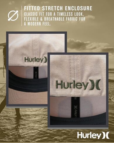 قبعة البيسبول للرجال في Hurley-فاتورة منحنية سريعة الجفاف تم تركيبها قبعات البيسبول للرجال (الأحجام: S-XL) in Kuwait
