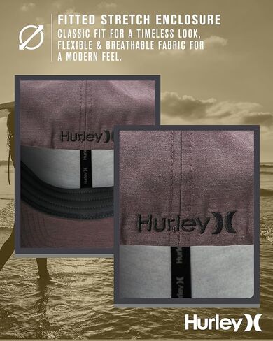 Hurley Men's Baseball Cap - Moisture-Wicking Quick-Dry Curved Bill Fitted Baseball Hats for Men (Sizes: S-XL) in Saudi Arabia