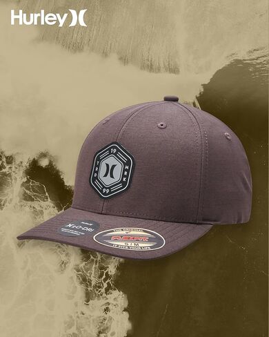 Hurley Men's Baseball Cap - Moisture-Wicking Quick-Dry Curved Bill Fitted Baseball Hats for Men (Sizes: S-XL) in Saudi Arabia