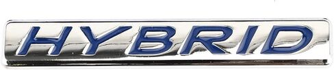 1Pc Hybrid Auto Sticker Hybrid Logo Emblem Refitting Badge Decal for fit All Cars (Chrome Blue) in Saudi Arabia