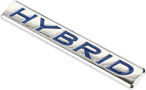 1Pc Hybrid Auto Sticker Hybrid Logo Emblem Refitting Badge Decal for fit All Cars (Chrome Blue) in Saudi Arabia
