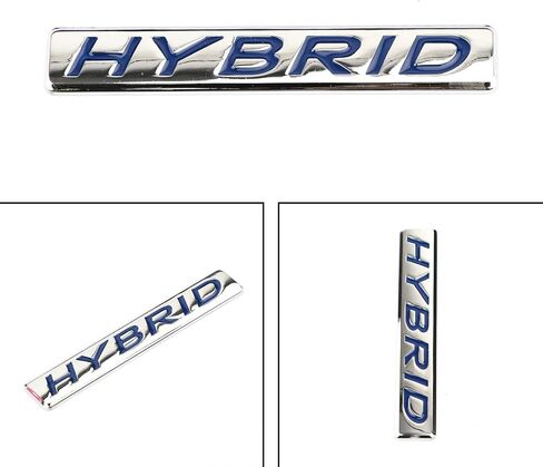 1Pc Hybrid Auto Sticker Hybrid Logo Emblem Refitting Badge Decal for fit All Cars (Chrome Blue) in Saudi Arabia