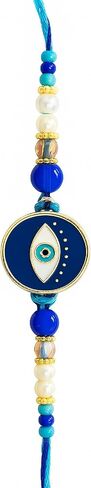 Evil Eye Rakhi for Brother | Handcrafted Traditional Indian Bracelet | Raksha Bandhan Gift for Men in Saudi Arabia