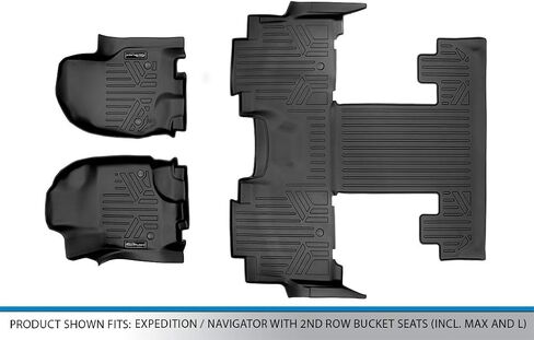 Smartliner Floor Mats 3 صفوف صفات متوافقة مع 2018-2025 فورد إكسبيديشن in Kuwait