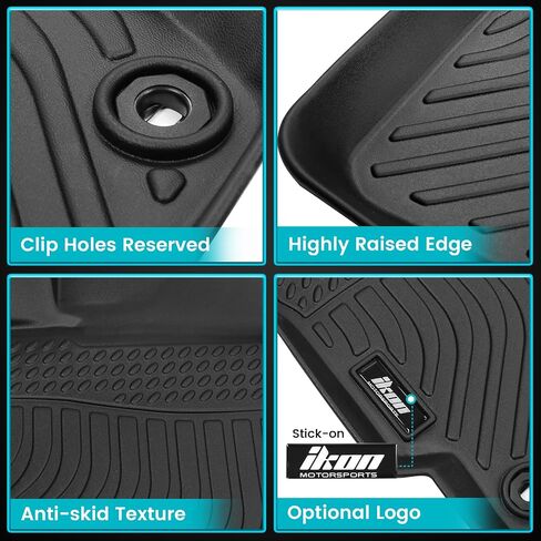 FREEMOTOR802 All Weather 3D TPE Car Floor Mats, Compatible with 2015-2020 BMW 4-Series Gran Coupe F36 AWD Models, Black Carpets Liners 3PCS Interior Front Rear 1st 2nd Row Protector in Saudi Arabia