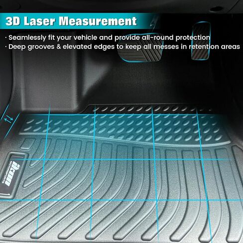 FREEMOTOR802 All Weather 3D TPE Car Floor Mats, Compatible with 2015-2020 BMW 4-Series Gran Coupe F36 AWD Models, Black Carpets Liners 3PCS Interior Front Rear 1st 2nd Row Protector in Saudi Arabia
