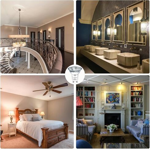 Halogen Bulb 50 Watt GU10 120V NP5 Replacement Bulb for Candle Warmer, Scent Wax Burner, Fragrance Melt, Warming Bulb JDR Dimmable, Warm White 2700K Pack of 4 in Kuwait