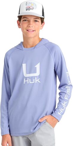 HUK Boys' Icon Hoodie, Fishing Shirt with Sun Protection for Kids in Saudi Arabia