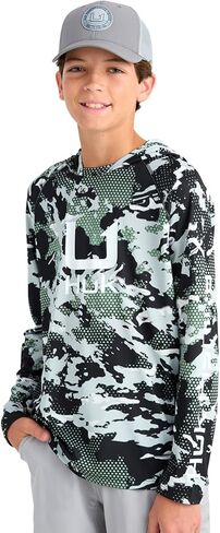 HUK Boys' Icon Hoodie, Fishing Shirt with Sun Protection for Kids in Saudi Arabia