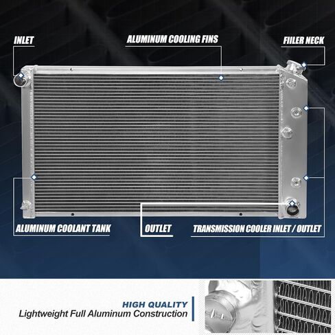 Auto Dynasty Full Aluminum Radiator Compatible with 1947-1954 Chevy Pickup Suburban L6 3-Row Cooling Radiator in Saudi Arabia