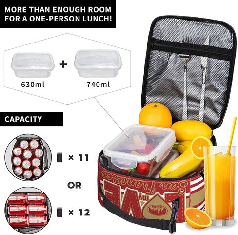 Blue and White Insulated Lunch Box for Kids Boys Girls, Football Gifts Lunch Bag, Reusable Insulated Tote bags, Blue and White Lunchbox for Men Women in Saudi Arabia