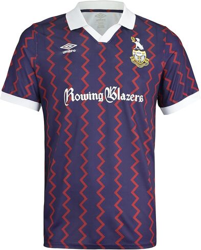 Umbro Men's Zig Zag Soccer Jersey Shirt, Navy/Red in Saudi Arabia