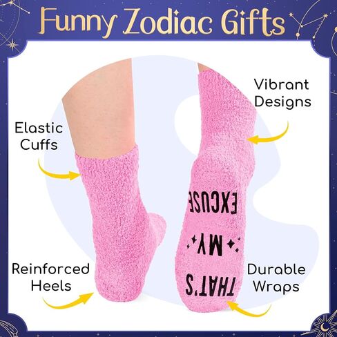 HAPPYPOP Funny Capricorn Zodiac Gifts for Women - Astrology Constellation Horoscope Gifts Teen Girls, Capricorn Socks, December January Birthday Gifts in Saudi Arabia