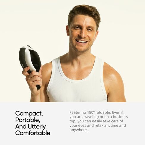 Freed Mind 3 Eye Massager & Bluetooth Heat Sleep Mask ، مجموعات هدايا الأب | مع حقيبة تخزين من جلد الغزال | الصداع النصفي الإغاثة ، والاسترخاء ، وتخفيف الإجهاد في وقت النوم | ضوضاء بيضاء ، وسادة الهواء ثلاثية الأبعاد العجن | مدلك رأس ذكي in Kuwait