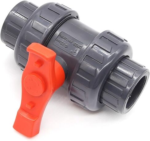 1PCS UPVC double-free ball valve PVC live ball valve DN15-DN100(DN25 Inner diameter 34mm) in Saudi Arabia