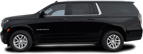 تراكب Chrome Delete Blackout Vinyl لعام 2021-2022 Chevy Suburban Running Board Trim (2. Running Board Trim ، Gloss Black) in Saudi Arabia