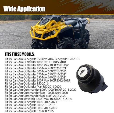 Ignition Key Switch Fit for Can-Am Renegade Outlander Commander Maverick 450 500 570 650 800R 850 1000R Max Replace 710003847 710002327 710007863 in Saudi Arabia