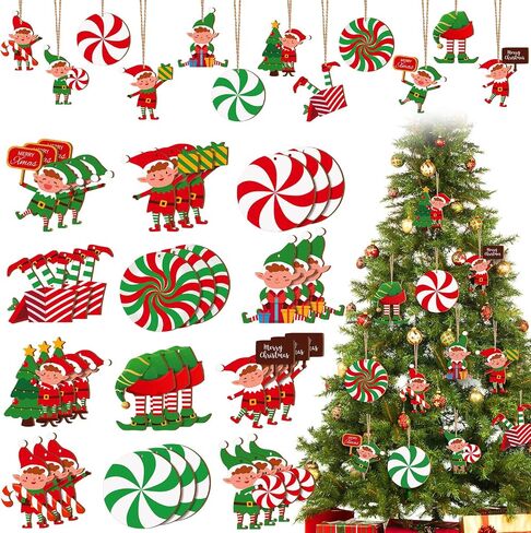 Patelai 36 Pcs Vintage Easter Ornaments for Tree Easter Retro Wooden Hanging Ornaments Cute Bunny Lamb Chick Egg Duck Classic Easter Decorations for Home Party Supplies in Saudi Arabia