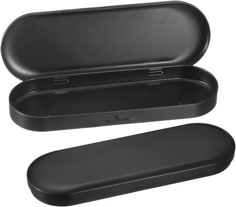 UXCELL 4 PCS Metal Tin Box Container ، 6.9x2.4x0.7 Inch Oval Oprease مفصلية مفصلية مربع مصغر حاويات تخزين محمولة للحرف اليدوية للحلوى ، الأسود in Kuwait