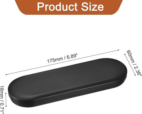 UXCELL 4 PCS Metal Tin Box Container ، 6.9x2.4x0.7 Inch Oval Oprease مفصلية مفصلية مربع مصغر حاويات تخزين محمولة للحرف اليدوية للحلوى ، الأسود in Kuwait