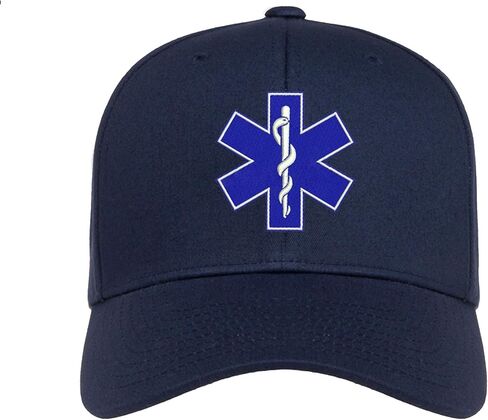 Star of Life EMS Custom Text Embroidered Logo Fitted Hat Gift in Saudi Arabia