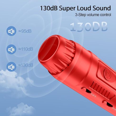 ZHT صافرة إلكترونية للمدربين مع شحن USB، قابلة للتعديل 3 أصوات عالية مختلفة للطوارئ، صافرة للبالغين مع حبل للمعلمين، مدربي الكرة الطائرة in Kuwait