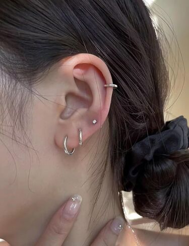 20G 18G 16G 14G 12G 10G Surgical Steel Steel spistrip spottion Rings RIPS RIP RINGS HELIX DAITH TRAGUS Sleeper Body Body Bodich for Women 6mm 8mm 10mm 12mm 16mm 16mm 16mm in Kuwait