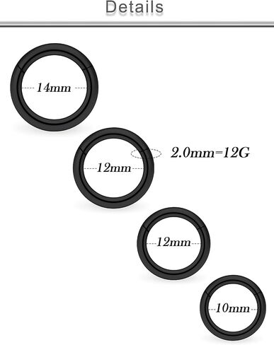 20G 18G 16G 14G 12G 10G Surgical Steel Steel spistrip spottion Rings RIPS RIP RINGS HELIX DAITH TRAGUS Sleeper Body Body Bodich for Women 6mm 8mm 10mm 12mm 16mm 16mm 16mm in Kuwait