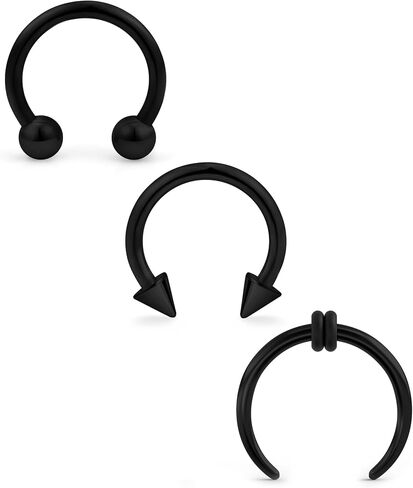 حلقات الحاجز الكبيرة 16G 14G 12G 10G 8G 6G 4G 2G PA RING HORSESHOE BARLY الفولاذ المقاوم للصدأ الحاجز PINCHER TAPERS أسود C شكل بوفالو نقالة بافالو للنساء الرجال in Kuwait