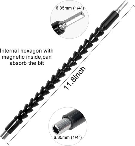 Guyuyii 2 pcs 105° Right Angle Drill Adapter - Flexible Drill Bit Extension for Tight Spaces, Automotive, Home Repairs, DIY Projects | Ideal for Mechanics, Handymen, Electricians, Technicians in Saudi Arabia