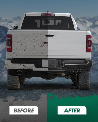 SCITOO Rear Step Bumper Fit for 2019-2024 for Ram 1500 Black Heavy Duty Steel Bumper,with Dual Exhaust and Park Assist Sensors in Saudi Arabia