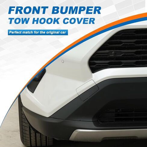 Car Front Bumper Tow Hook Cover Cap Towing Eye Fit for Toyota RAV4 2019 2020 20201 2022 2023 52438-0R901 52437-0R901 (Gray, Right Upper Cover) in Saudi Arabia
