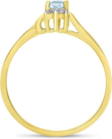 10K الذهب الأصفر الذهب البيضاوي الأكران وخاتم الساتان الماس in Saudi Arabia