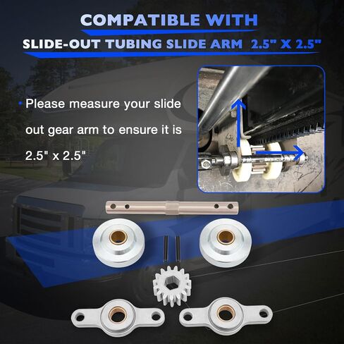 15-Tooth Spur Gear Replacement for Hydraulic/Electric 2" x 2", 2.5" x 2.5", 2" x 3" & 3" x 3" Through Frame Slide-Outs Gear in Kuwait