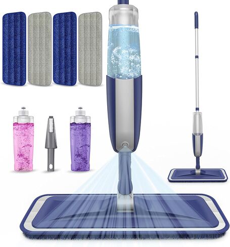 Spray Mops Wet Mops for Floor Cleaning - MEXERRIS Microfiber Dust Mop with 3X Washable Pads Floor Mop with Sprayer Wood Floor Mops Commercial Home Use for Wood Floor Hardwood Laminate Ceramic Tiles in Saudi Arabia