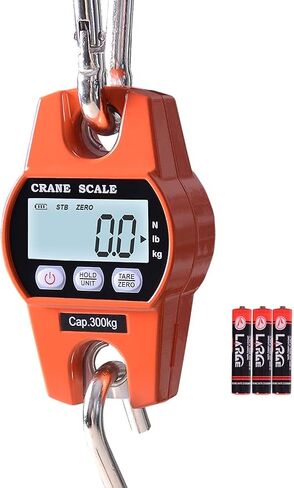 Fuzion Mini Crane Scale - Hanging Scale 440lb/200kg/1960N, Deer Scale Hanging with Large LCD Display, Hold & Tare Functions, No Assembly Needed in Kuwait