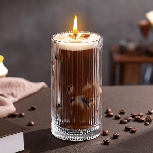 Mtlee Espresso Martini Candle Gifts for Women Men Coffee Coffee Tromatherapy Candles لمحبي القهوة حفلات الزفاف هدية عيد ميلاد Housewarming مع الفاصوليا الحقيقية (أسلوب الموضة) in Kuwait