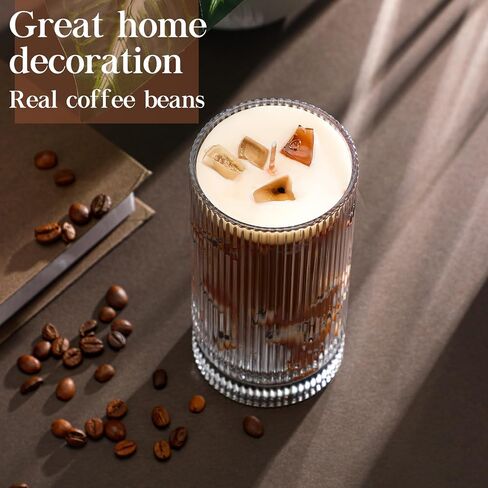 Mtlee Espresso Martini Candle Gifts for Women Men Coffee Coffee Tromatherapy Candles لمحبي القهوة حفلات الزفاف هدية عيد ميلاد Housewarming مع الفاصوليا الحقيقية (أسلوب الموضة) in Kuwait