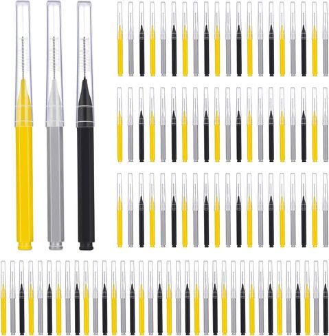 Patelai 100 Pieces Braces Brush for Cleaner Interdental Brush Toothpick Dental Tooth Flossing Head Oral Dental Hygiene Flosser Toothpick Cleaners Tooth Cleaning Tool(Bright Colors,Multiple Sizes) in Saudi Arabia