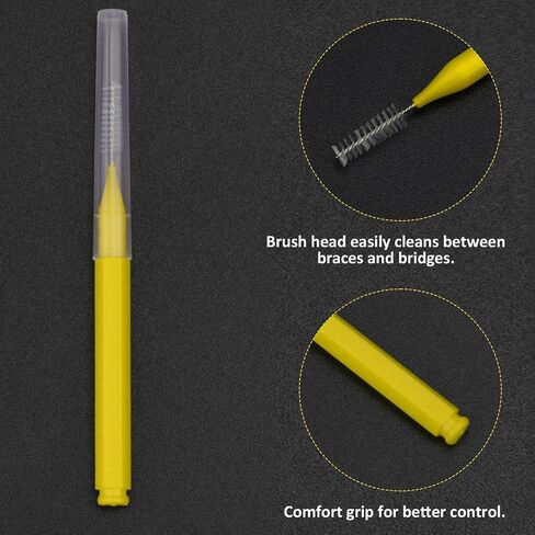 Patelai 100 Pieces Braces Brush for Cleaner Interdental Brush Toothpick Dental Tooth Flossing Head Oral Dental Hygiene Flosser Toothpick Cleaners Tooth Cleaning Tool(Bright Colors,Multiple Sizes) in Saudi Arabia