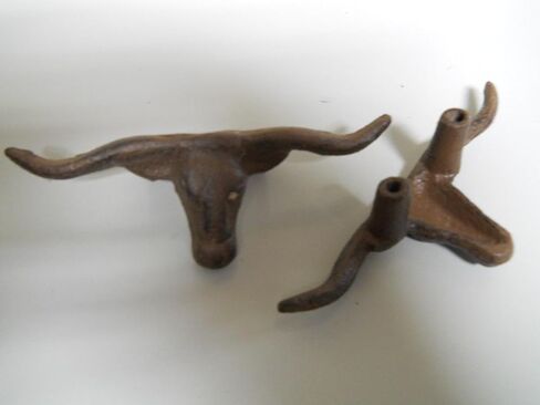 25 Cast Iron Antique Style Longhorn Steer Drawer Pull Barn Handle Door Handles XLR-651 Farmhouse Home Wall Desk Office Home Decor Hanging Decorations in Saudi Arabia