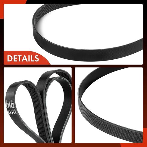 A-Premium Engine Serpentine Drive Belt Compatible with Dodge & Alfa Romeo Cars - Dakota 1992-1996, Ram 1500 1994-1996, Viper 1992-2002, 164 1994-1995, 3.0L 3.9L 5.2L 8.0L in Saudi Arabia