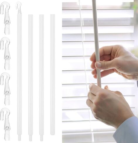 قضبان أعمى قابلة للفصل Cabilock قابلة للفصل wand استبدال عمودي مع خطاف ، 46Blinds مقبض الاستبدال طويل النافذة قضيب الميل الافتتاحية in Kuwait