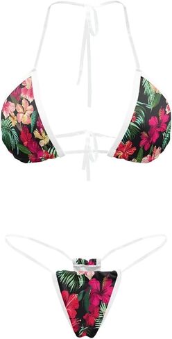 Toadditdo Women's Sexy Halter Triangle Thong Bikini Set Suits Suits 2 قطعة السباحة in Kuwait