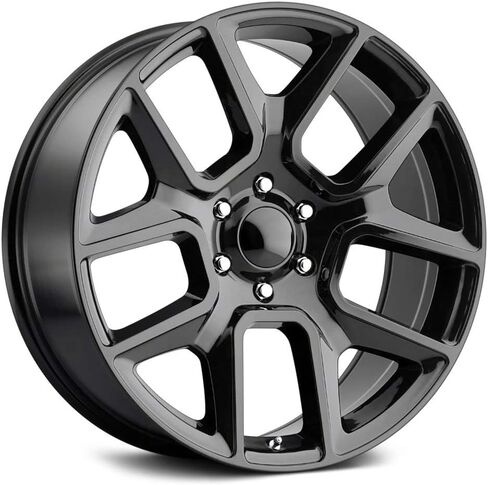 RAM 1500 Custom Wheel - 22x9, 18 Offset, 5x139.7 Bolt Pattern, 77.8mm Hub - Gloss Black Rim in Saudi Arabia