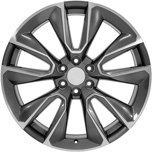 OE Wheels CV32 24 Inch Rim Fits Silverado 1500 Style 6x139.7 24x10 Gloss Gunmetal Machined - Hollander 5916 (1) in Saudi Arabia