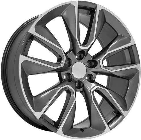 OE Wheels CV32 24 Inch Rim Fits Silverado 1500 Style 6x139.7 24x10 Gloss Gunmetal Machined - Hollander 5916 (1) in Saudi Arabia
