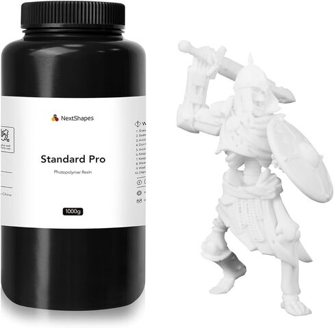 Standard Pro 3D Printer Resin, Upgraded Strong & Tough UV Curing Resin, Non-Brittle High Precision 405nm Photopolymer Resin for LCD/DLP/MSLA 3D Printing (Blue Black, 1000g) in Kuwait