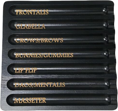 Aesthetic Practitioner Syringe Tray with Slot Label, Bamboo Aesthetic Physician Syringe Preparation Tray, Syringe Tray for Aestheticians and Nurses, Syringe Storage Tray with 7 Flutes in Kuwait